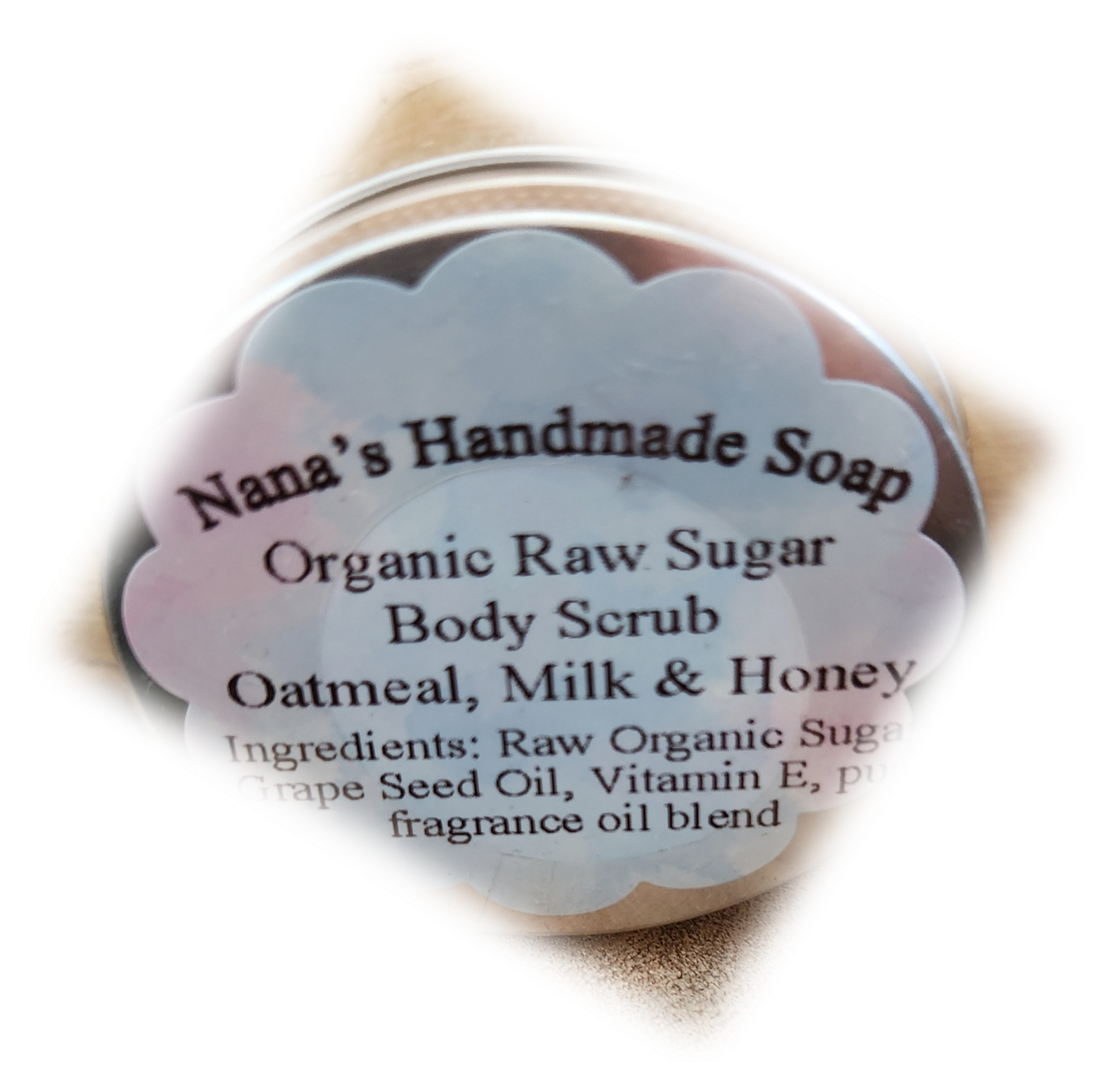 Organic Raw Sugar Scrub = $8.00